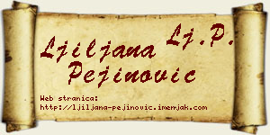 Ljiljana Pejinović vizit kartica